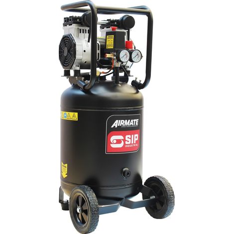 SIP DD 2hp 50ltr Low Noise Oil-Free Vertical Direct Drive Compressor - L44 x W41.5 x H84 cm