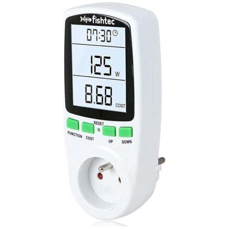 Wattmètre - Contrôle Coût Consommation Electrique, Prise Compteur d'Energie, Protection Surcharge (1/4)