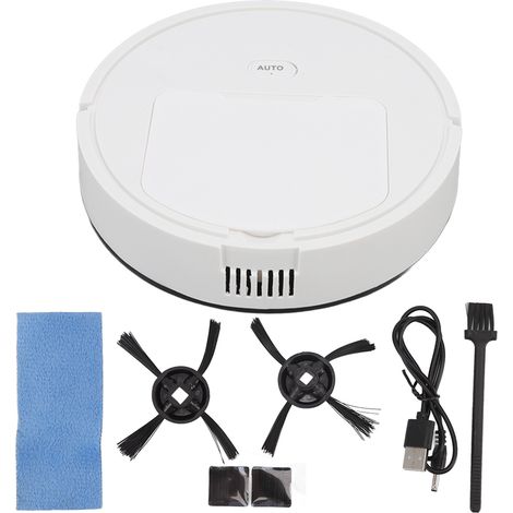 Aspirateur intelligent 3 en 1 à batterie, aspire, balaie et lave, chargement USB, pour la maison (1/5)