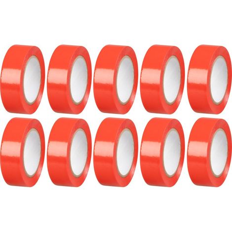 Band Strend Pro, 19 mm, L-10 m, max. 80°C, 40,0 kV/mm, rot, Isolierband, selbstklebend, PVC, Packung 10 Stk. (1/5)