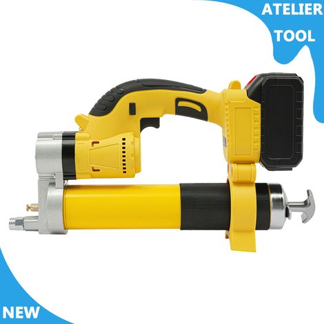 ATELIER Pistolet de graisse électrique professionnel 300W 400cc avec 2x batteries et chargeur Pistolet de graisse électrique 18000rpm (1/5)