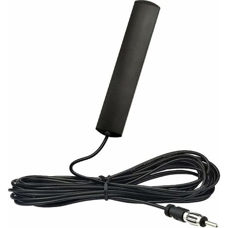 Ulisem Autoradio-Antenne, FM/AM, Auto-Universal-Verstärker, Stereo-Tuner, DIN-Adapter, selbstklebendes Fenster, 5 m Kabel, Frequenzbereich: 85–470 MHz – Adélala (1/5)