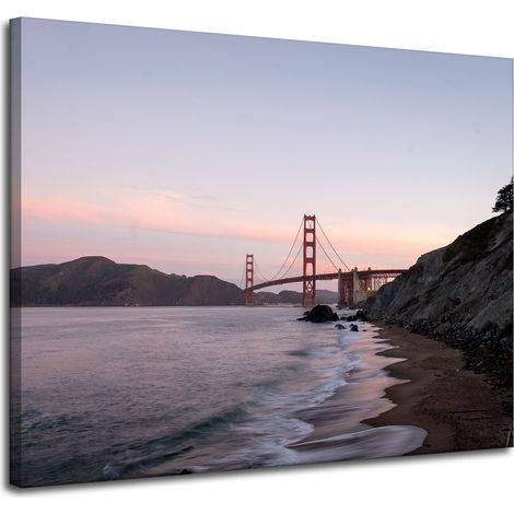 Leinwanddruck Golden Gate Architektur 100x80cm