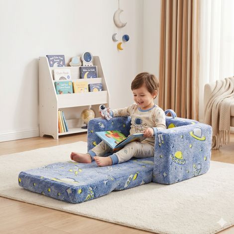 Sofá infantil plegable convertible en sillón y cama 106 x 65 x 28,5 cm OKWISH (1/5)