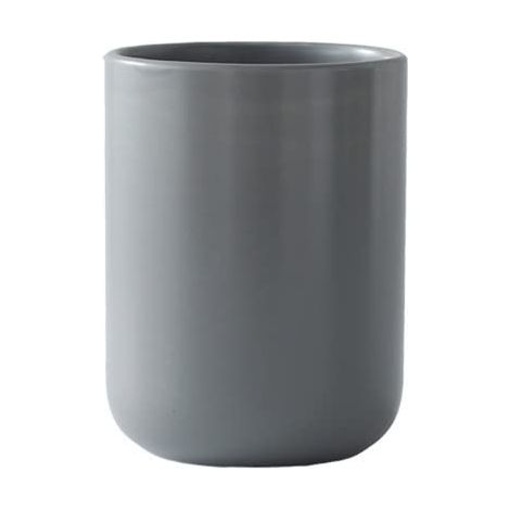 Pot à Ustensiles en Céramique, Pot de Rangement Ustensiles Cuisine, Porcelaine Support à Ustensile pour Cuillère Fourchette Baguettes (Petit, Gris) (1/5)