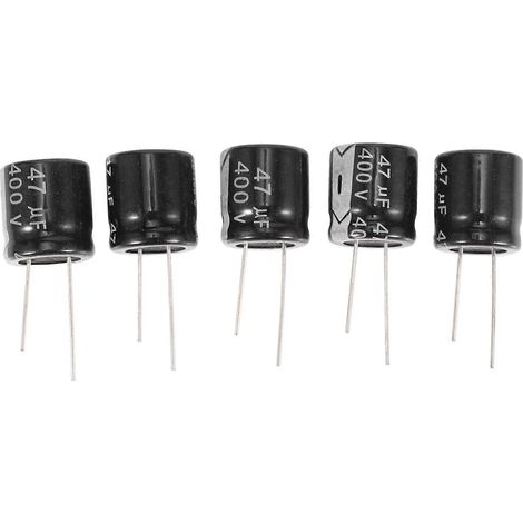 5 condensateurs électrolytiques en aluminium 400 V 47 µF 18 x 20 mm (1/5)