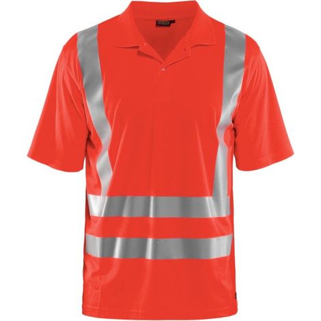 Polo anti-uv haute visibilité Blaklader Rouge Fluo 4XL (1/4)