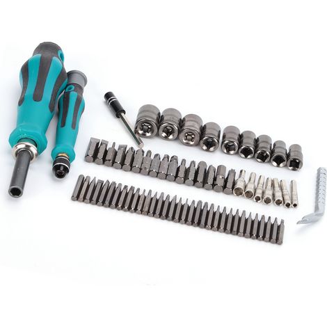 Ratschenwerkzeug-Set, Schraubendreher-Bits, Steckschlüssel, Elektrikerschlüssel, Reparaturzubehör (1/5)