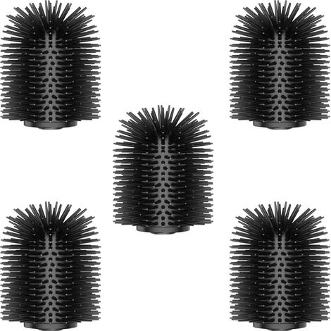 Lot de 5 Tête de brosse WC Silicone 6,5 cm Rechange Nettoyage Profond Salle de bain (1/2)
