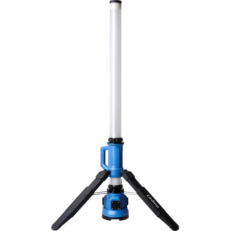 LED Strahlersäule Lichtsäule Arbeitsstrahler AKKU Alu Gelb Hybrid IP54 H 100 cm (1/4)