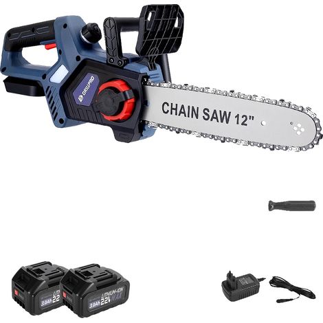 Scie Électrique, Moteur Sans Balais, Batterie Lithium Rechargeable, Deux batteries (1/2)