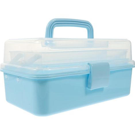 Boîte De Rangement Outils Peinture Pliable 3 Niveaux Bleu Moyen Pour Artistes Étudiants Rangement Matériel Artistique Portable Pratique Loisirs Créatifs Bureau (1/5)