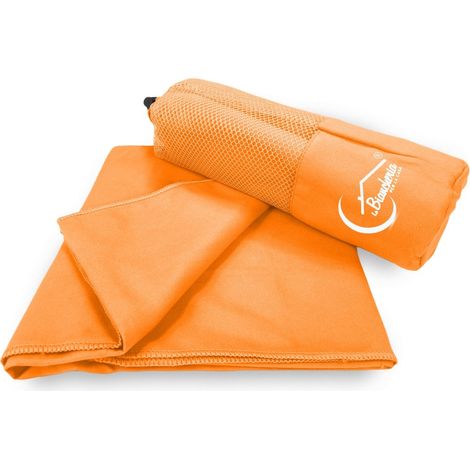 TELO MARE morbidissima MICROFIBRA tinta unita MISURA GRANDE cm. 90X170 salva spazio Arancio FLUO