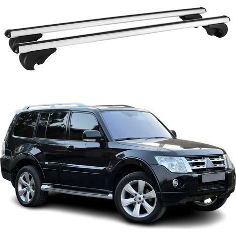 OMAC Aluminium Dachträger Querträger für Mitsubishi Pajero Sport II 2008-2016 – TÜV / DIN 75302:2019 – Abschließbar – Max. 75 kg – 2 Stangen Silber (1/5)