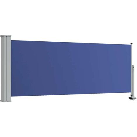 Store latéral rétractable pour terrasse 100x300 cm bleu (1/2)