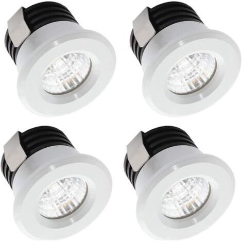 Lot de 4 mini spots LED encastrables 3 W blanc chaud, mini spots LED pour vitrine, station d'intérieur, éclairage de plaque de plâtre inclus (1/5)