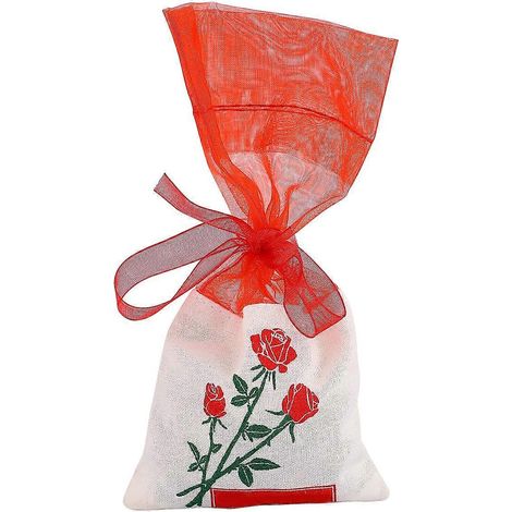 Sachets parfumés à la lavande, paquet de 12, en gaze rouge, pour rafraîchir l'air. (1/5)