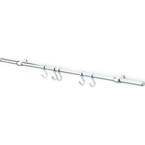KIT SOTTOPENSILE C/GANCI NICHEL SATINATO 90 CM