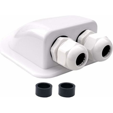 (blanc)Gaine de toit bidirectionnelle pour caravanes, bateaux et caravanes - Gaine de câble étanche pour systèmes solaires, systèmes satellites et air conditionné (1/5)