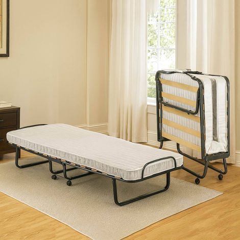 Letto Pieghevole - Materasso Incluso Dimensione Materasso 80x190x10 cm, Bianco, -, Eslsk (1/4)