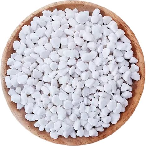Gravier Blanc Naturel 6-9mm - 950g - Pierres Décoratives Pour Jardin Aquarium Vase (1/5)