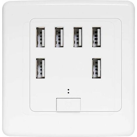 Universelle USB-Wandsteckdose, integrierte 6 Anschlüsse, 220 V 4 A Ladepanel, Schnellladung FLITI
