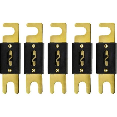 [JAMAIS UTILISÉ]5 X 150A Fusible ANL Voiture Automobile l'audio Puissance sécurité protéger Tube de Verre plaqué Or Protection