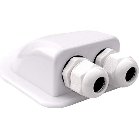 Passe-toit IP68 double entrée étanche pour câbles solaires – Boîtier ABS résistant aux intempéries – Pour garages, yachts, hangars (1/5)