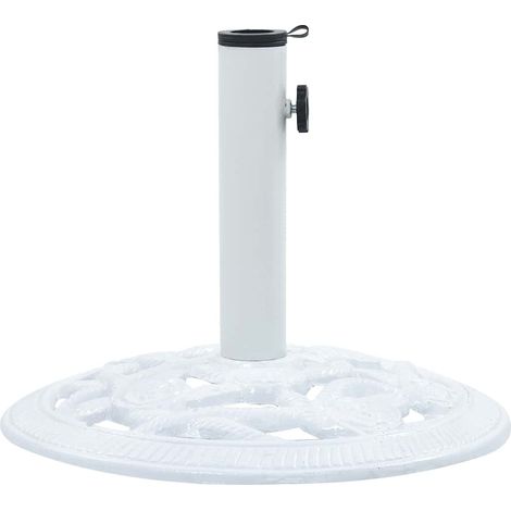 vidaXL Umbrella Base White 9 kg 40 cm Cast Iron (1/5)