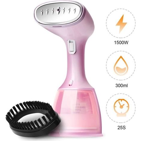 Défroisseur Vapeur, ABURNUDREY Fer à Repasser Portable 1500W 300ML Réchauffage Rapide Défroisseur, ABURNUDREY Voyage Vapeur Steamer (1/4)