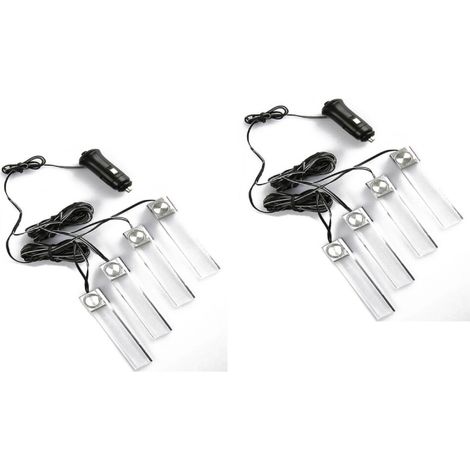 2Pièces Lumières D'ambiance Auto Multicolores Résine ABS (1/2)