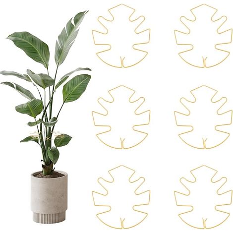 Monstera supports de plantes en forme de feuille Monstera pour plantes d'intérieur, plantes de jardin (1/5)