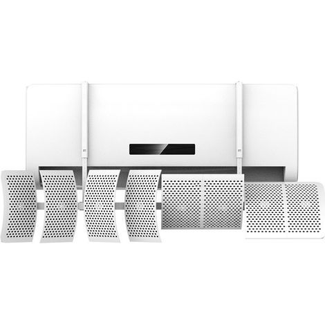 Universal and adjustable air deflector for air conditioners: 8 fins, 270° rotation — Ready to install — Wind deflector - 20x90cm (1/5)