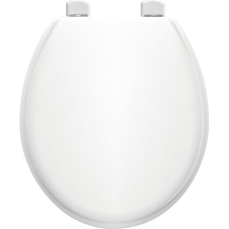 Abattant WC Tradition double blanc à descente manuelle et revêtement anti-bactérien Silver Skin - OLFA Abattants