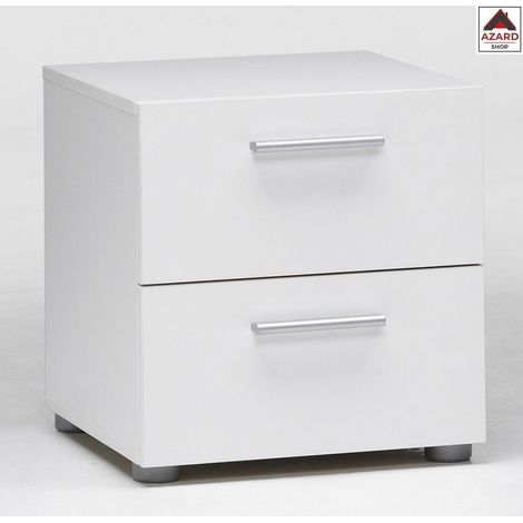 comodino 2 cassetti "pepe" bianco 40x40,2x42,3 cm (1/5)