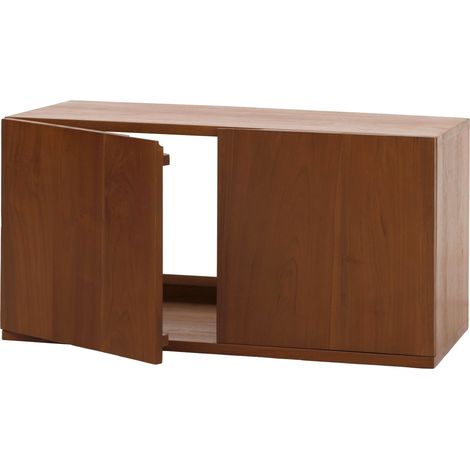 Mobile lavabo in teak HHG-757, mobile lavandino bagno, teak di qualità B (durame, 20-30 anni), 40x80x40cm (1/5)