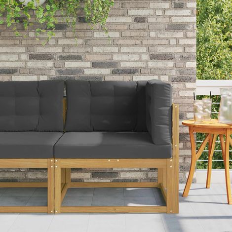 vidaXL Canapé d'angle extérieur Polyester Blanc