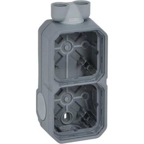 Caja doble de montaje en superficie con prensaestopas ISO20 - gris, nuevo Plexiglas 5 (1/3)