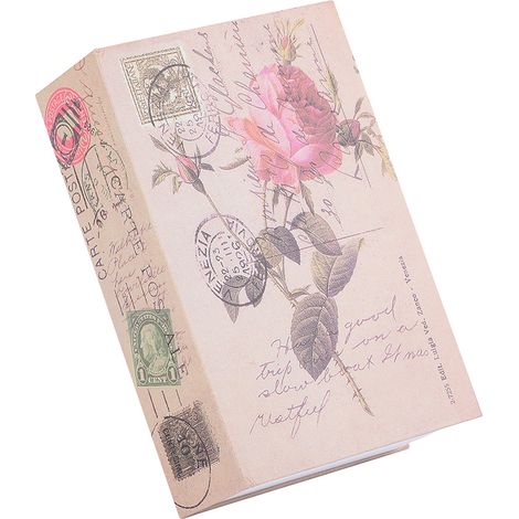 Coffre-fort créatif pour livres, argent et bijoux, avec serrure à combinaison (Rose)