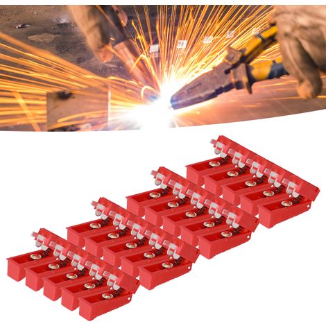 20 Stück pro Packung der roten Binzel-Schalter, Schalter speziell für gasgeschützte Schweißbrenner, kompatibel mit 15AK, 24KD, 36KD und 501D. (1/5)