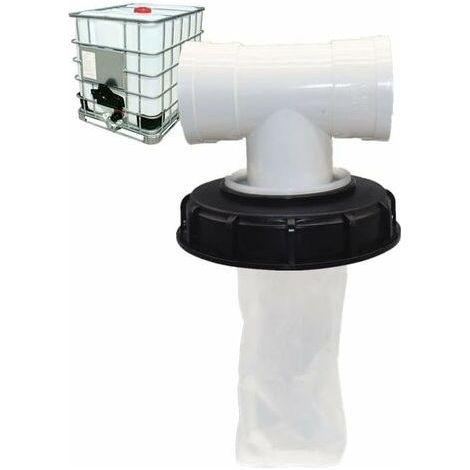 T-Forme Couvercle de Réservoir IBC avec Filtre en Nylon Lavable pour Réservoir d'eau de Pluie IBC 1000 litres,Filtre À Couvercle IBC Accessoires de Réservoir IBC,163 mm (1/5)