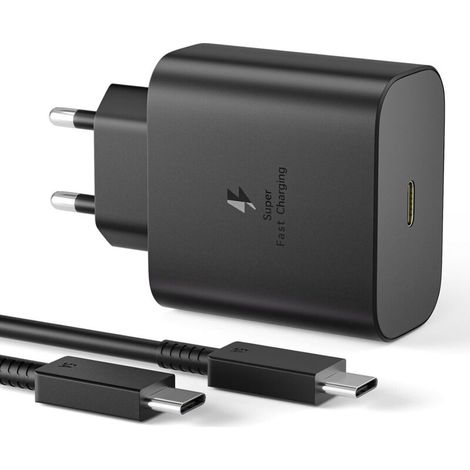 Chargeur Secteur USB C 45W - 1 Bloc + 1 Câble 1,5M - Charge Rapide PD - Pour Samsung Galaxy S25 S24 S23 (1/5)