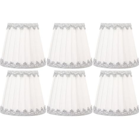 Paralumi in tessuto moderni e semplici, 6 pezzi, per lampadari a candela e lampade da tavolo per soggiorno (1/5)