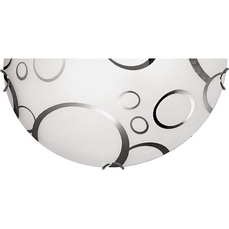 Plafoniera Candellux DOKA 1 luce E27 nero/cromo 30cm (1/2)