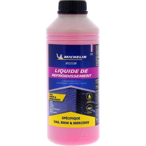 Liquide de refroidissement- MICHELIN - Rose - Adapté aux normes VAG BMW MERCEDES - 1L (1/3)