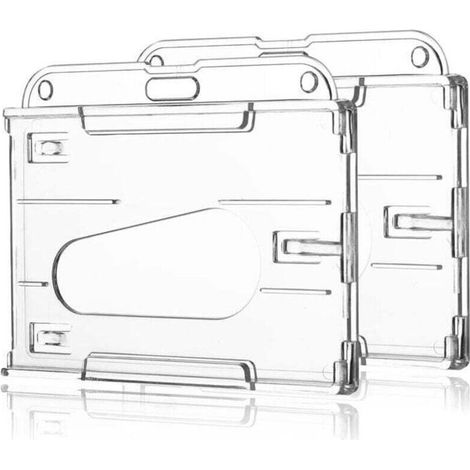 Lot de 10 pochettes horizontales en plastique transparent pour cartes d'identité, cartes de crédit, cartes de visite