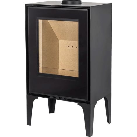 Estufa de leña Evertek Vintage 13 Kw Rendimiento 80 % Calienta hasta 240 m³ Ecodesign 2022 Salida 150 mm