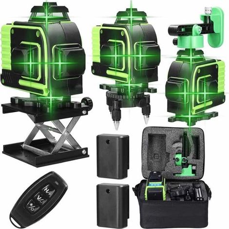 Niveau Laser - FOLAYA - 4D 16 Lignes - Auto-nivellement ±3° - Télécommande - IP54 (1/4)