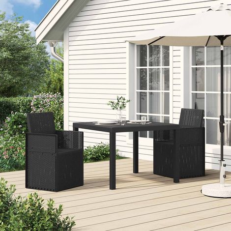 Sillas de comedor de jardín 2 pcs Antracita 53 x 47 x 88,5 cm
