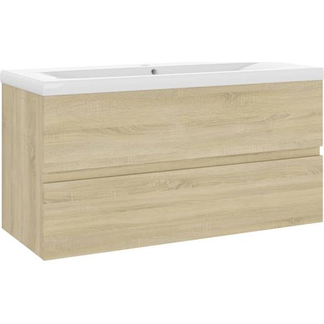 Maison Exclusive - Mobile con Lavabo Integrato Rovere Sonoma in Legno Multistrato (1/5)